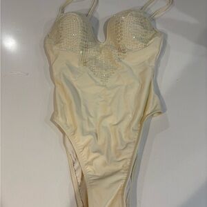 Chic Cream Women's One-Piece Swimsuit